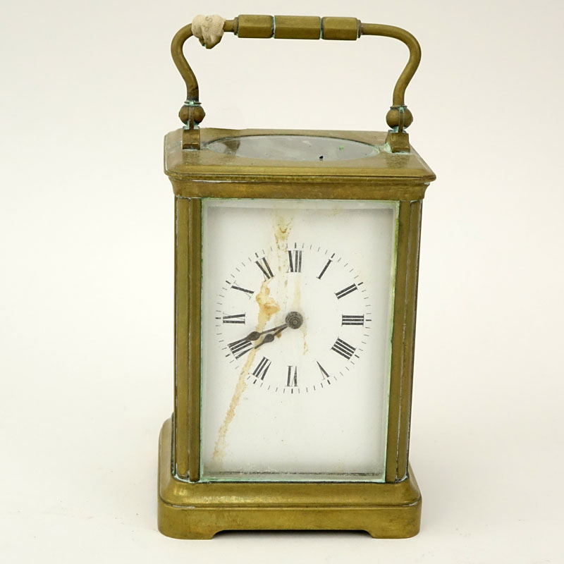 Antique Carriage Clock With Open Escapement