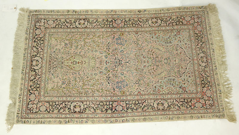 Semi Antique Persian Style Silk Rug