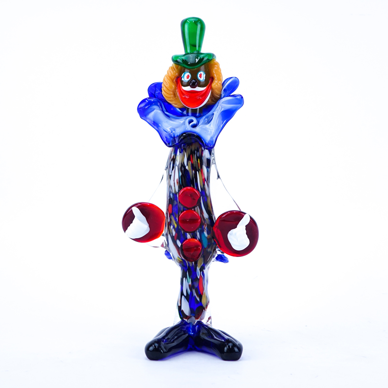 Vintage Murano Art Glass Clown Figure