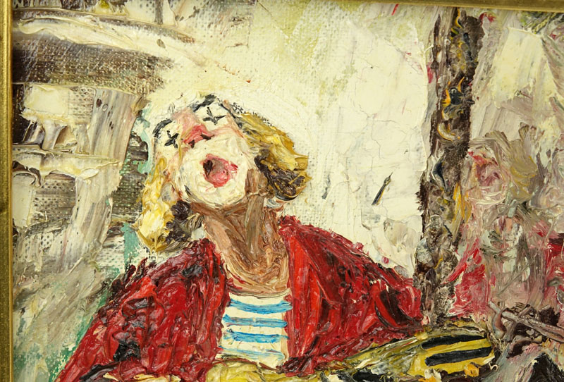 Giuseppe Fryda (20th C) Oil on canvas "Clown"