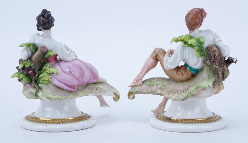 Two (2) Works Of Art Italy Porcelain Figurines