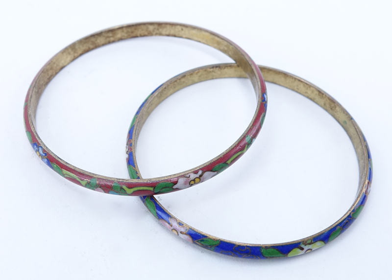 Collection of Six (6) Vintage Chinese Bangle Bracelets