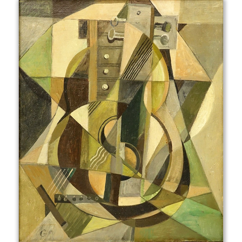 Attributed to Albert Gallatin, New York (1882-1952) Oil on Canvas "Composition" Signed Lower Left