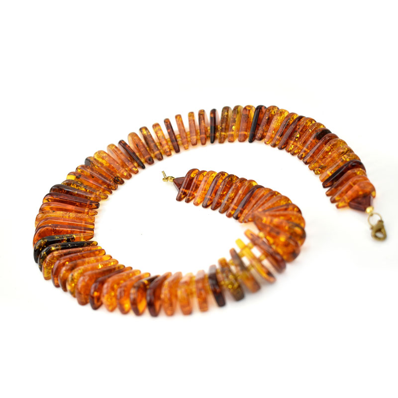 Lot of Three (3) Amber Beaded Necklaces