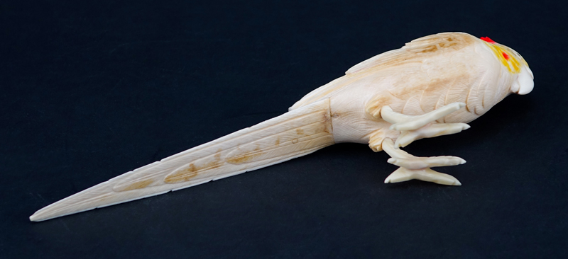 Vintage Chinese Carved Ivory Bird Figurine