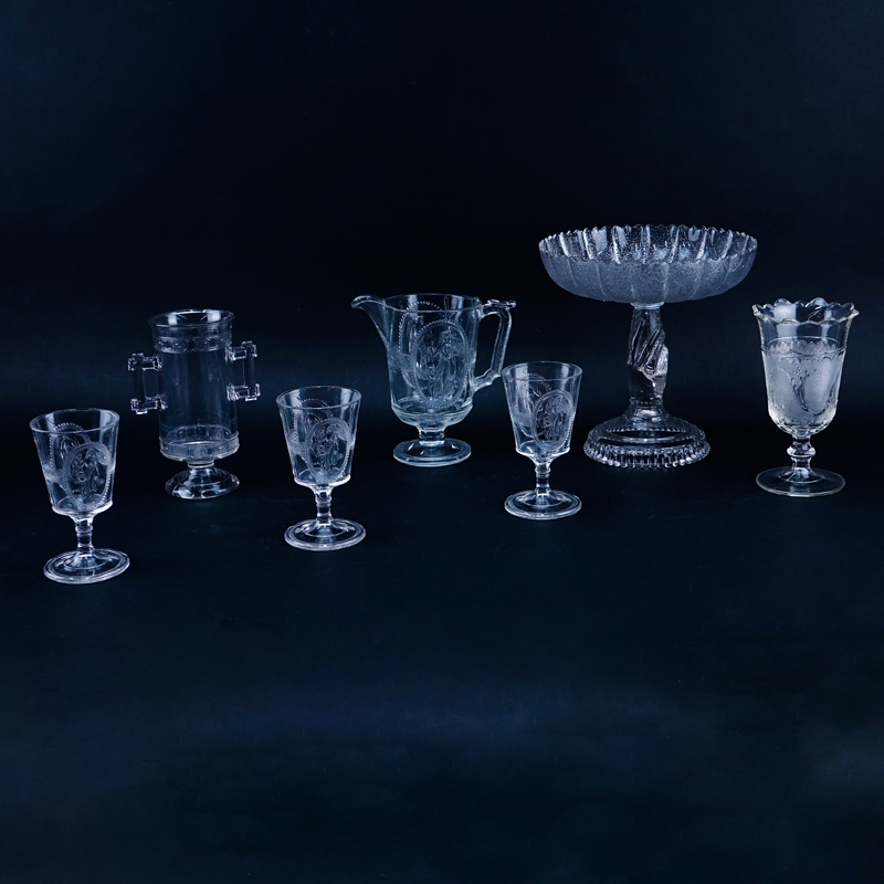 Seven (7) Antique Richards & Hartley Glass Tablewares