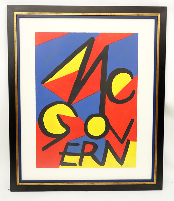 Alexander Calder, American (1898-1976) Color lithograph "McGovern"