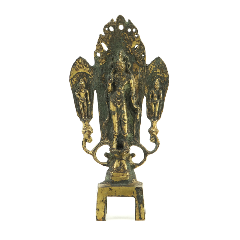 Chinese Wei Dynasty Gilt Bronze Buddhist Figurine