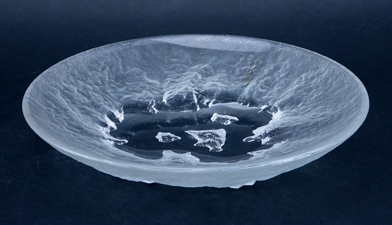 Hoya Crystal "Snow Lake"  Bowl/Dish