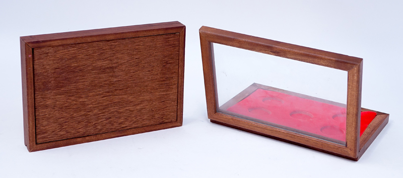 Two (2) 5 Slot Wood Coin Displays.
