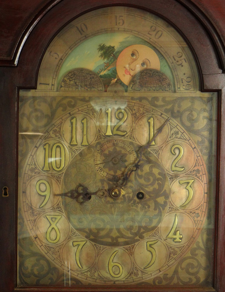Antique German Grandfather Clock Retailed by Hershede