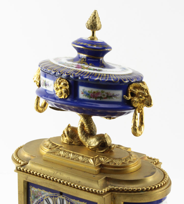 Antique French Louis XVI Style Clock Garniture Set