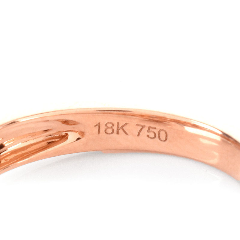 Approx. 2.64 Carat TW Diamond and 18 Karat Rose Gold Engagement Ring