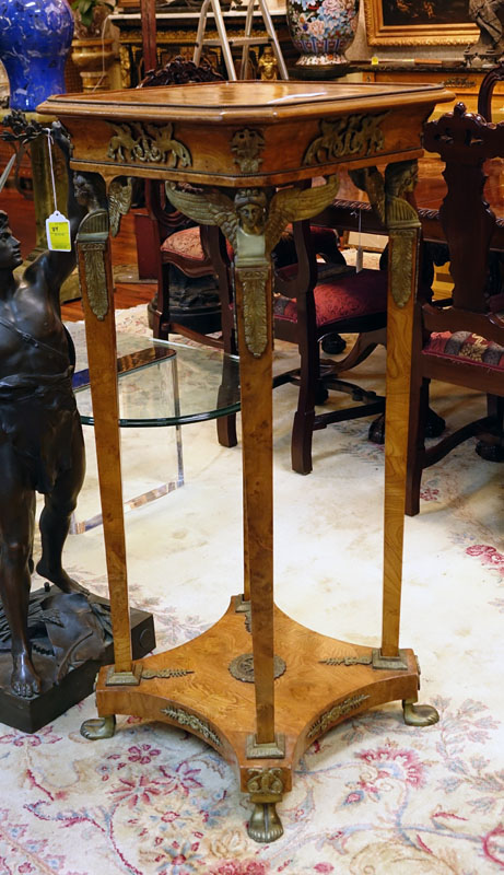 20th Century Empire Style Bronze Mounted Pedestal