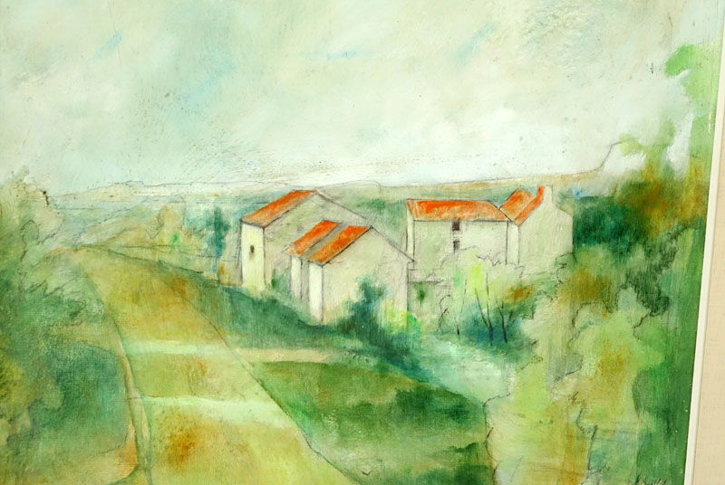 20th Century Oil on Canvas "Landscape Scene" Signed Mendez Lower Left