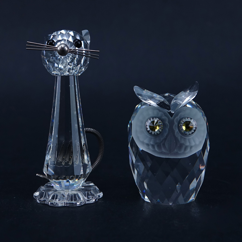 Two (2) Swarovski Crystal Animal Figurines in Original Boxes