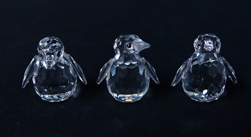 Four (4) Swarovski Crystal Animal Figurine in Original Boxes