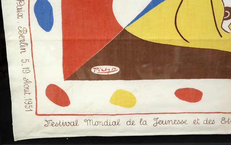 Pablo Picasso, Spanish (1881-1973) "Commemorative Foulard Festival Mondial de la Jeunesse et des Estudiants Pour La Paix, Berlin 1951" Scarf