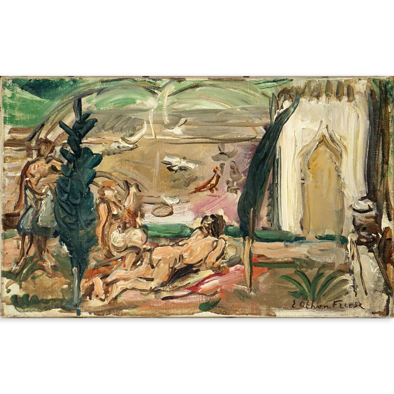 Achille-Emile Othon Friesz, French (1879 - 1949) Oil on Canvas "Bathers"