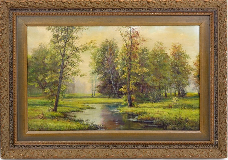 Attributed to: Iwan Iwanowicz Shishkin, Russian (1832-1898) Oil on Canvas