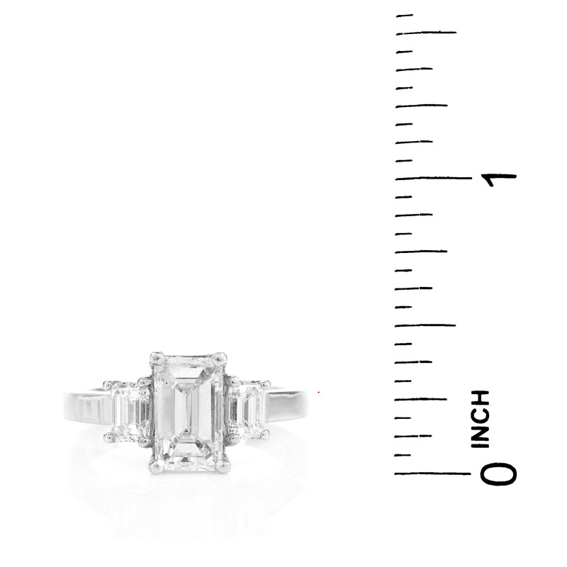 Approx. 2.33 Carat TW  Diamond and Platinum Engagement Ring