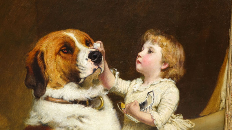 Charles Burton Barber, British (1845-1894) Oil on Canvas