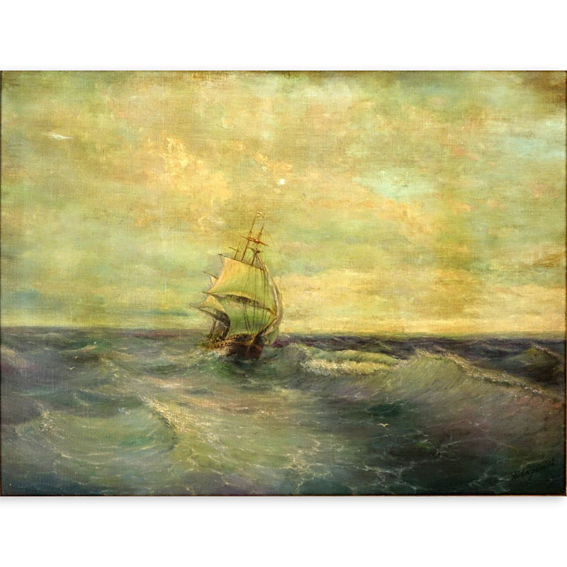 Attributed to: Ivan Konstantinovich Aivazovsky, Russian (1817-1900) Oil on Canvas