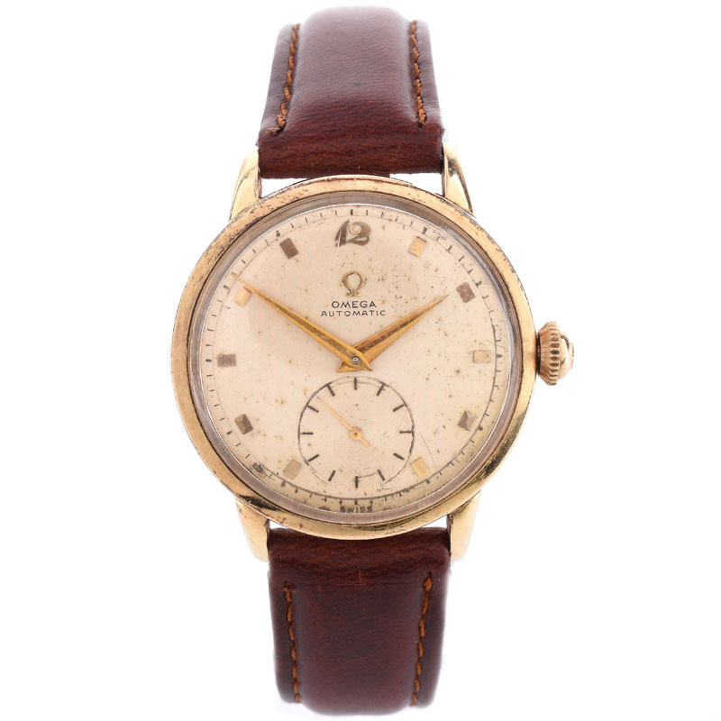 Man's Vintage Omega Automatic Movement Watch with Leather Strap.