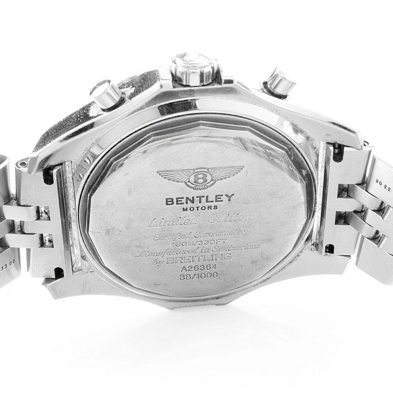 Men's Breitling for Bentley Limited Edition Stainless Steel Supersports Chronograph Bracelet Watch with Automatic Movement, Black Dial.