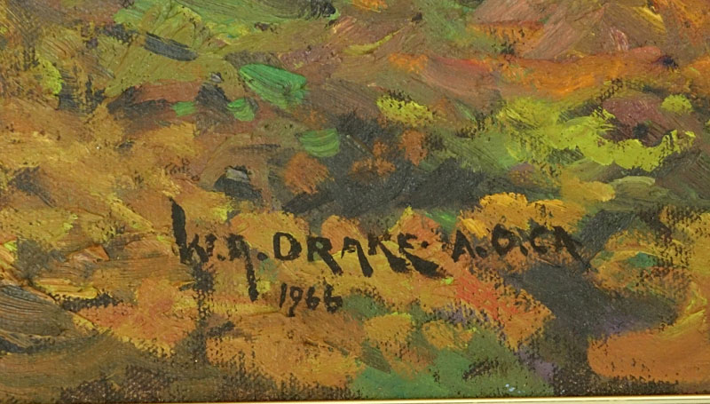 William A. Drake, Canadian  (1891 - 1964) Oil on Masonite, Landscape Scene, Signed W.A. Drake.