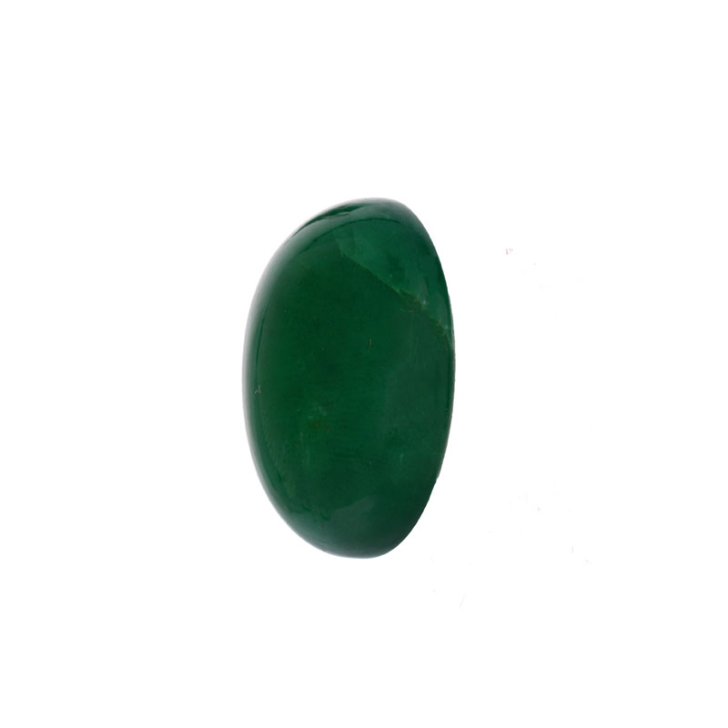 Gem Research Swiss Lab Certified 62.34 Carat Oval Cabochon Zambian Emerald.