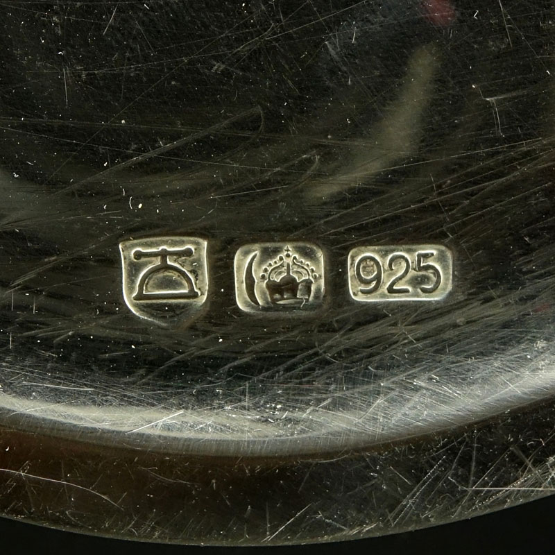 Five (5) Gebruder Friedlander Sterling Silver Plates. Marked 925, Hallmarks, Gebr Friedlander.