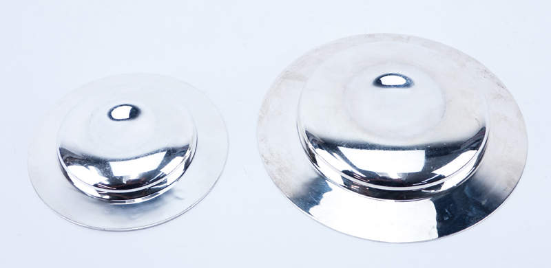 Two (2) Pieces English Silver Table Top Items. Both bowls marked with English Hallmarks and dated 1964, 1970.