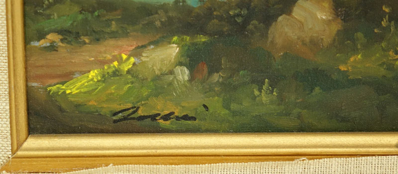 Pair of 20th Century Oil on Canvas, Landscape Scenes, Signed Lower Left. Good condition. 