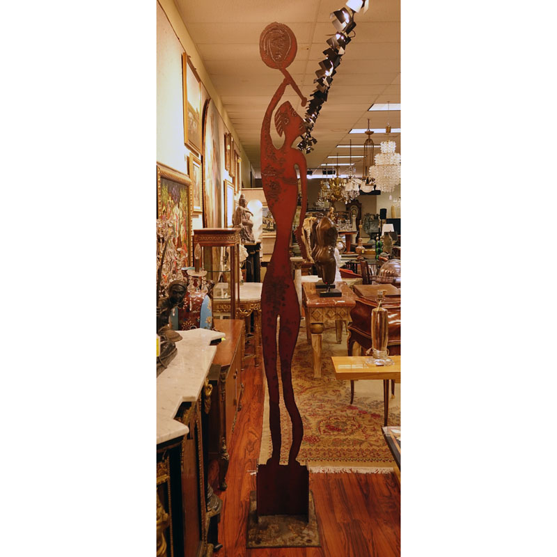 Colossal Size Contemporary Modern Abstract Iron Figural Sculpture.