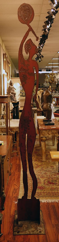 Colossal Size Contemporary Modern Abstract Iron Figural Sculpture.