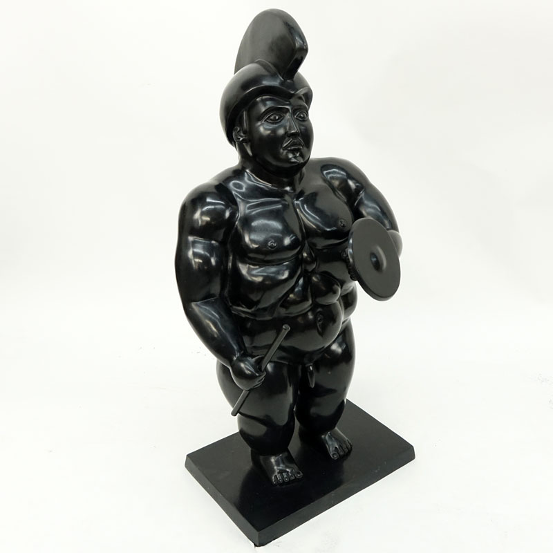 After: Fernando Botero, Colombian (b. 1932) Bronze sculpture "The Gladiator" Signed and numbered 1/6, with Foderia Italy seal.