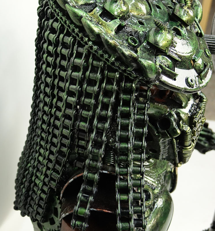 Contemporary Polychrome Metal Art Sculpture "Predator". 
