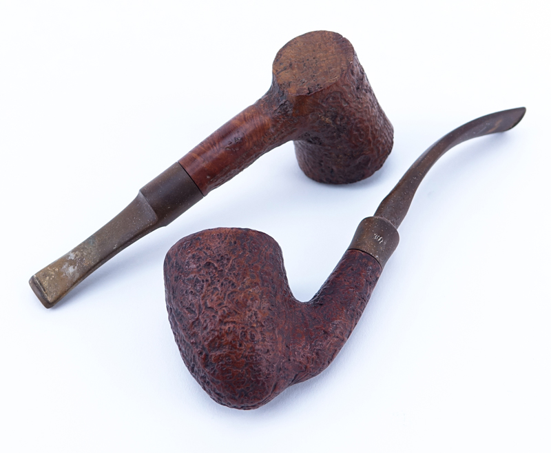 Group of Two (2): Stanwell and English High Quality Wood Smoking Pipes. Stanwell pipe is signed and numbered , Denmark.