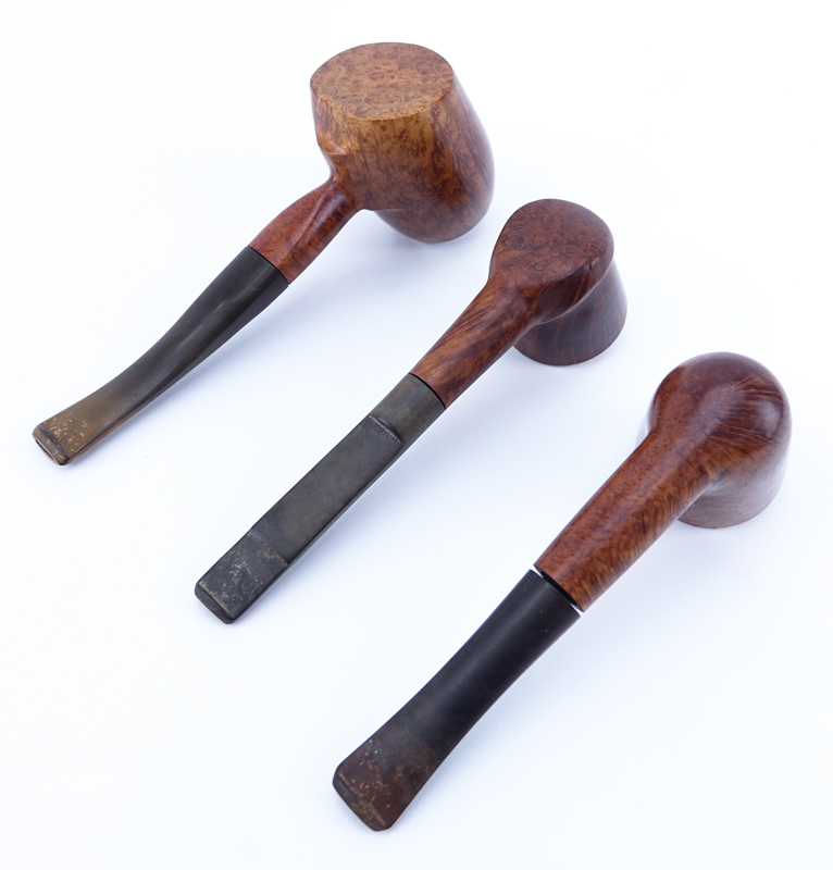 Grouping of Three (3) Charatan's Make High Quality Wood Smoking Pipes.