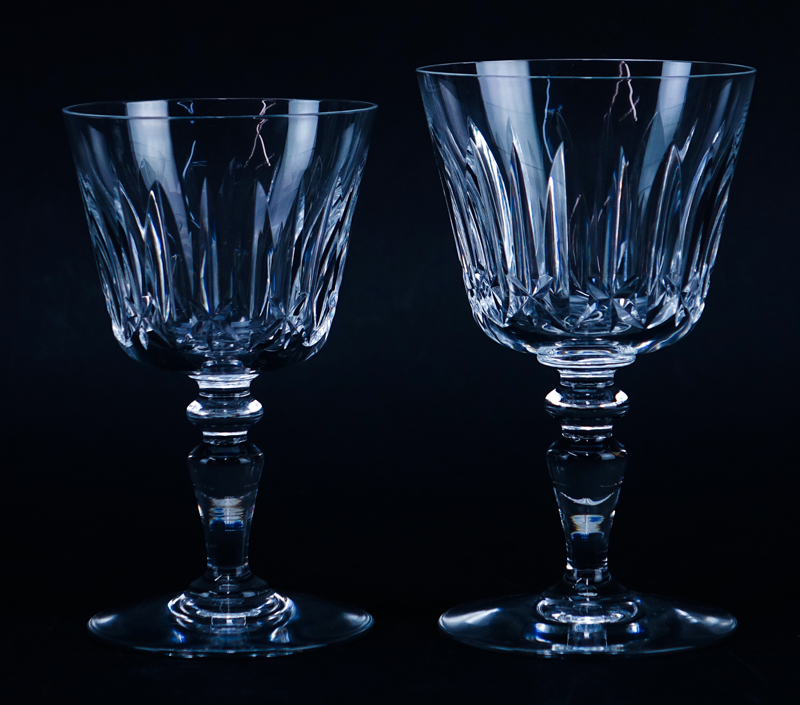 Set of Eleven (11) Baccarat  Crystal Stems. Includes: 6 water goblets and 5 claret wines.