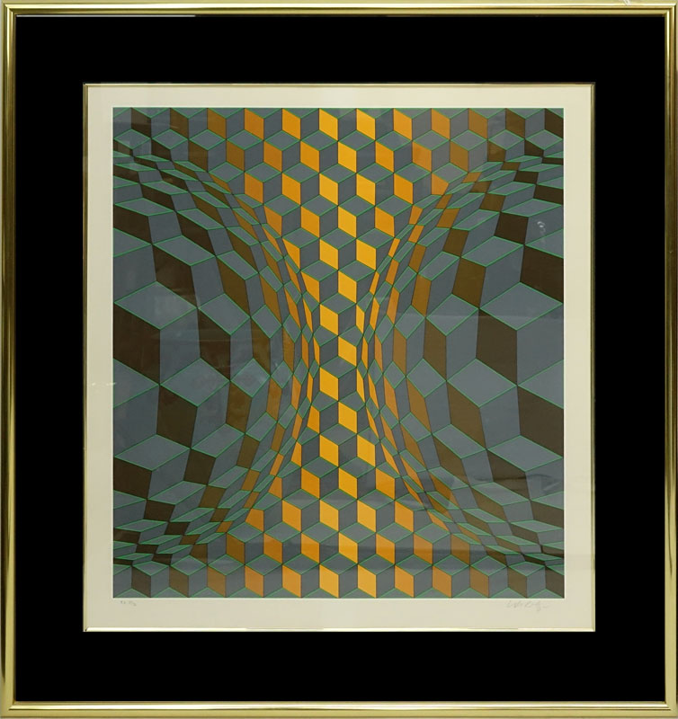 Victor Vasarely, French/Hungarian (1906 - 1997) Serigraph in Color "Bi-Cheyt" Signed and Numbered 'E.A 23/30' in Pencil. 