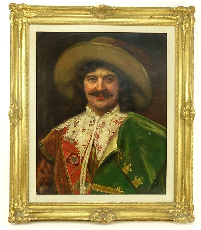 Abbey Altson, British/Australian (1866-1949) oil on canvas "Cavalier" Signed lower left. 