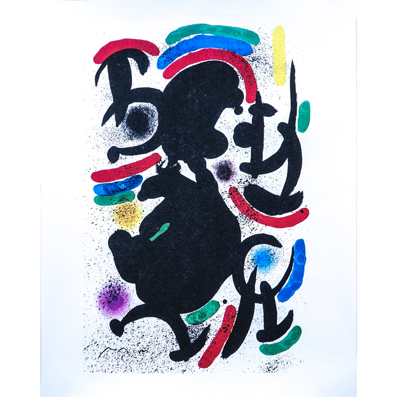 Joan Miro, Spanish (1893-1983) Color lithograph "Untitled" Signed in plate.