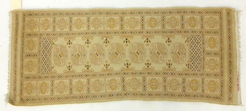 Semi Antique Persian Runner. Loss to fringes, dirty, discoloration. 