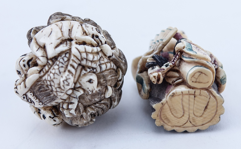 Collection of Five (5) Carved Japanese Ivory Netsuke.