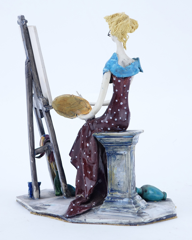 A. Colombo La Scricciolo Ceramic Figurine "Painter". 