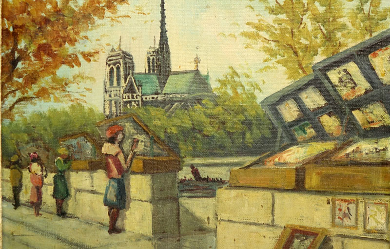 Two (2) 20th Century Oil on Canvas "Street Scenes" Signed J. Beyly. 