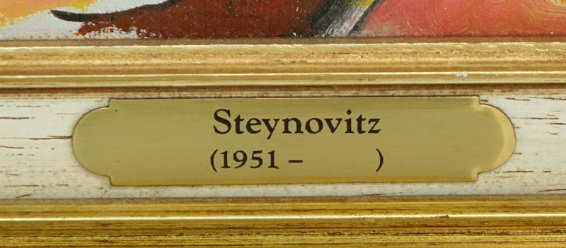 Zamy Steynovitz, Polish  (1951 - 2000) Oil on canvas "Musicians".
