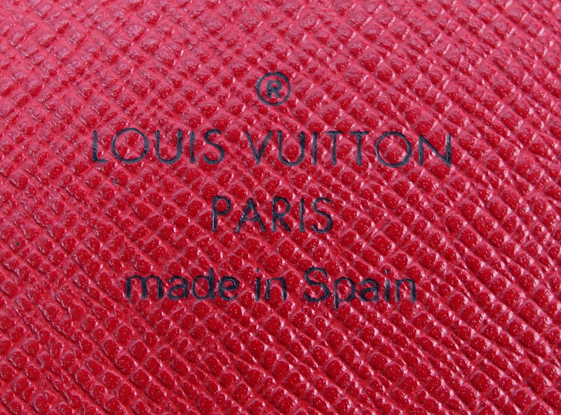 Louis Vuitton Red Epi Leather Sarah Wallet.